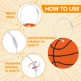 thumbnail image 3 of Etiquetas de equipaje Eyourlife Baloncesto PVC para maletas, 12 unidades, 3 of 6