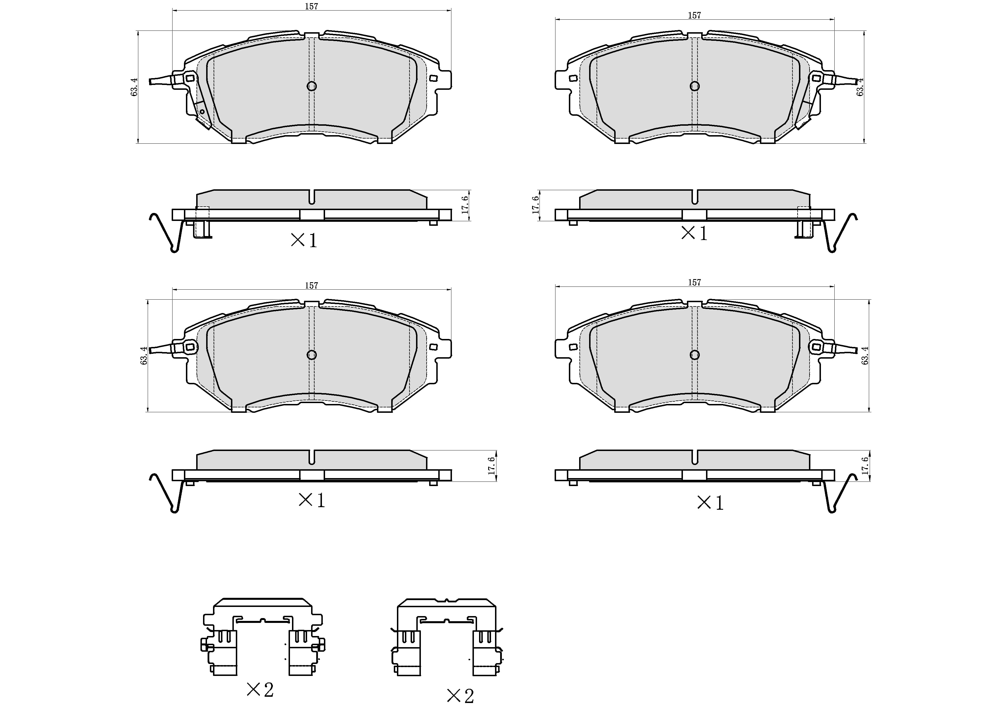 UltraHC 700 Brake Pad Set, Front HC7.1078.0.C, Subaru Outback 2019-2010