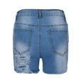 thumbnail image 4 of Cathalem Beach Shorts for Women Plus Size Summer Classic Denim Shorts for Women Trendy woth Pockets Jean Shorts for Going Out(Blue,XXL), 4 of 4