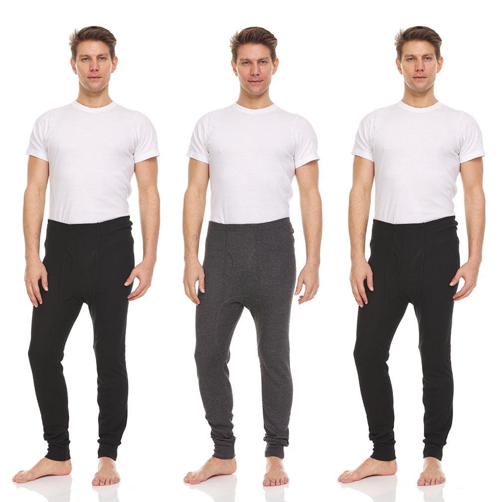 Mens Thermal Long John Pants Thermal Bottom Base Layer for Tshirts
