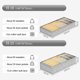 thumbnail image 5 of Contenedores de almacenamiento debajo de la cama Xeyise que maximizan el espacio. Gran capacidad. Tapa superior transparente. Laterales reforzados con asa. Bolsa de almacenamiento resistente de, 5 of 7
