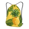 thumbnail image 3 of XMXT Unisex Drawstring Backpack for Women Men, Tropical Leaf Pineapple Waterproof Gym Bag String Bags for Shopping Sport Travel, m, 3 of 8