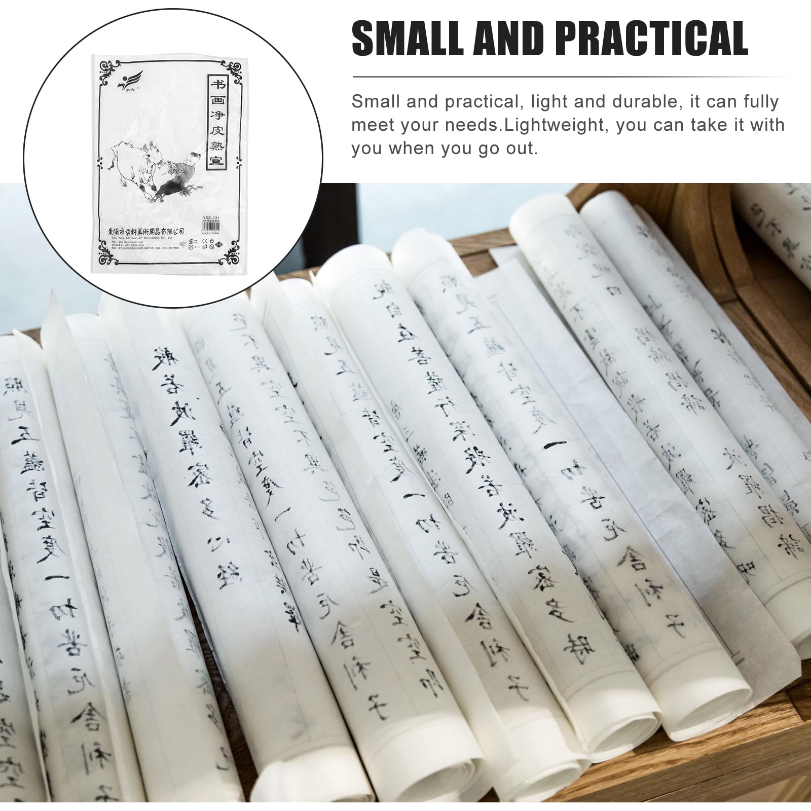 300 Sheets White Tracing Paper for and Painting, Xuan Paper Art Supplies, Four Treasures of the Study, Beginner Friendly