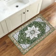 thumbnail image 4 of MeyJey Oriental Indoor Living Room Area Rug 2'x3', Non-Slip Machine Washable Vintage Floor Carpet for Bedroom Dining Kitchen Hallway, Green, 4 of 15