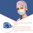 thumbnail image 3 of Gourd Caps Nurse Durability Pure Widely-used Color Button Professional Assorted Colors Tie Back Work Uniform Operating Hats L05, 3 of 6