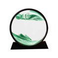 thumbnail image 1 of 12 Inch Black Flowing Picture 3D Moving Sand Natural Grit Decoration Quicksand Ornament Sandglass Decoration Ornament Table Living Room Tea Restaurant Craft Ornament 300ml, 1 of 7