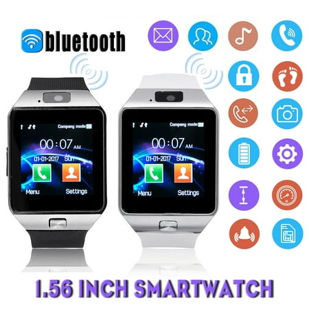 bluetooth Smart Wrist Watch With Health Monitoring Calls Texts For iPhone and (Best Call And Text Blocker For Android)