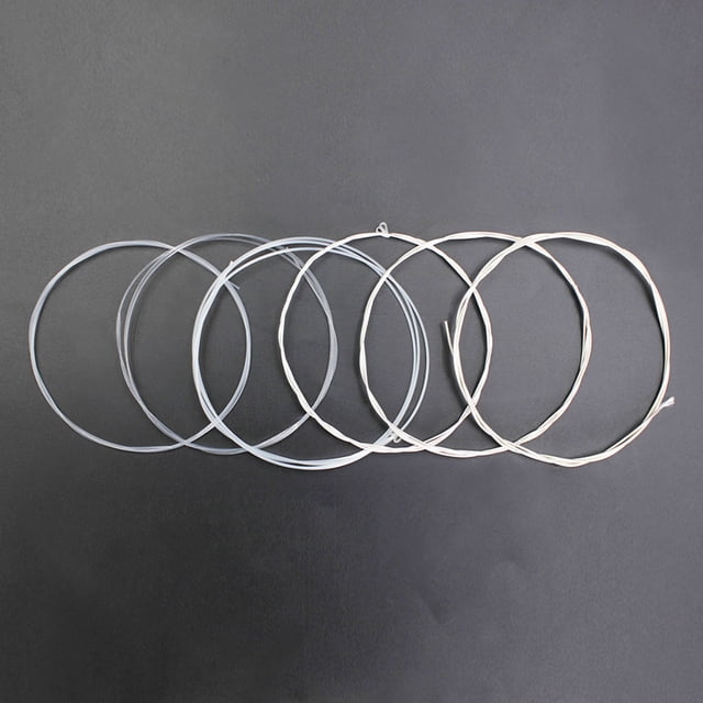 HEALEEP Cordes d'Accessoires de Guitare à Résonance Riche Cordon en Nylon Argenté 1 Ensemble pour Guitaristes