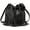 Black, variant on Leather Bucket Bags for Women Crossbody Fringe Purses with Drawstring Ladies Tassel Hobo and Shoulder Handbags