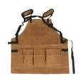 thumbnail image 1 of ANGGREK Waxed Canvas Carpenter Work Apron,Wood Working Apron Waxed Canvas Carpenter Work Apron With 9 Tool Pockets,Work Aprons For Men, 1 of 8