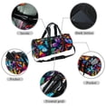 thumbnail image 2 of Butterfly Basketball Bag Gym Bags Sports Bag Dance Bag - 17.7 Inch Weekend Duffel with Interior Zipper Pocket and Large Capacity, 2 of 6