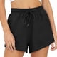 thumbnail image 1 of Women Sports Plain Drawstring Sweat Shorts Gym Joggers Running Shorts, 1 of 5