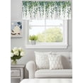 thumbnail image 4 of Curtain Valance for Windows,Spring Green Eucalyptus Leaves Watercolor Kitchen Valances Rod Pocket Short Curtains,Country Plant on White Window Treatment Panel for Bedroom Bathroom 42"x18", 4 of 7