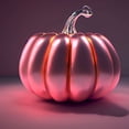 thumbnail image 3 of CafePress - Shiny Pink Pumpkin - Women's Long Sleeve Dark Pajamas, 3 of 7