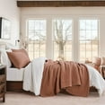 thumbnail image 2 of EVERGRACE Cotton Coverlet Set King Size 3 Pieces, Lightweight Soft Ribbed Matelassé Bedspread Quilt Set, Cozy Oversized Quilted Bedding Set with 2 Pillow Shams for All Seasons, Clay, 2 of 8