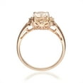 thumbnail image 3 of Gin & Grace 10KT RG Genuine Morganite and Diamond accent Ring., 3 of 6