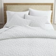 thumbnail image 5 of Bonlino Quilt Bedding Set King Size - Lightweight Quilt Set Summer Farmhouse White, Soft Bedding Bedspread Coverlet Modern Quilt with 2 Pillow Shams for Bedroom Home Bed All Season (Over King, White), 5 of 6