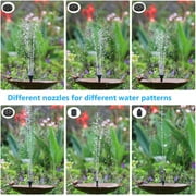 2.5W Solar Fountain Pump, Outdoor DIY Solar Water Fountain with 6 Nozzles and 4ft Water Pipe, Solar Powered Pump for Bird Bath, Ponds, Garden and Fish Tank