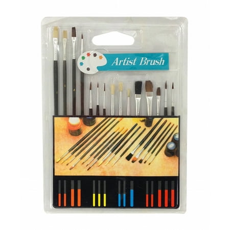 - Zen Art Supply ARTIST PAINT BRUSH SET 15 Pc All Purpose Oil Watercolor Acrylic