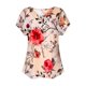 thumbnail image 4 of Fiudx Liquidación de Ofertas Flash Top Informal de Primavera y Verano de Manga Corta con Cuello En V para Mujer, 4 of 4