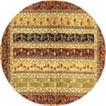 thumbnail image 1 of Ahgly Company Indoor Round Abstract Brown Modern Area Rugs, 6' Round, 1 of 4