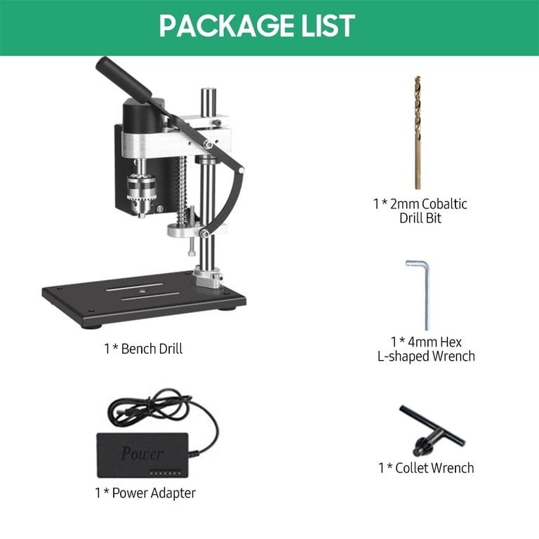 LOYALHEARTDY Mini Benchtop Drill Press - 480W Electric Drill Stand With Adjustable Speed, Cast Iron Base For Wood & Metal