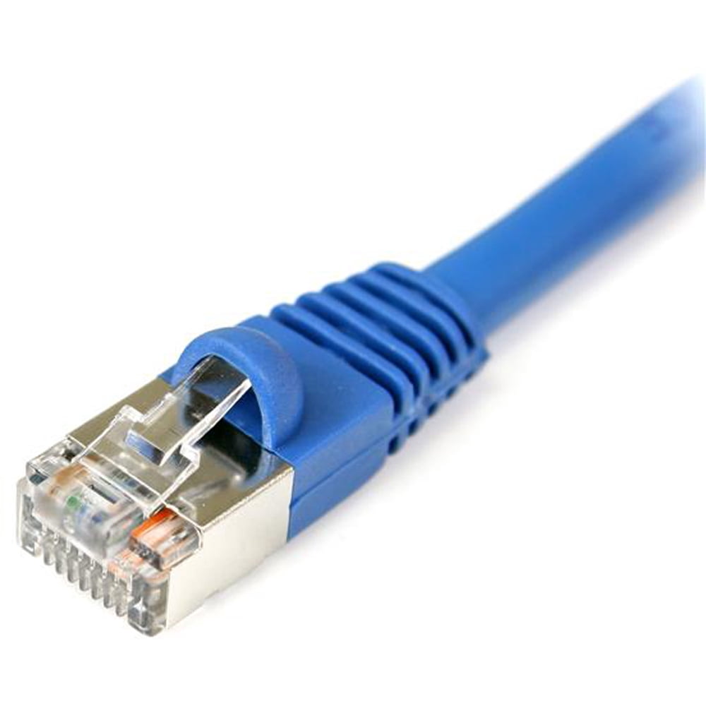 StarTech.com 50 ft. (15.2 m) Cat5e Ethernet Cable - Patch Cable - Shielded - Blue - Ethernet Network Cable - (S45PATCH50BL)
