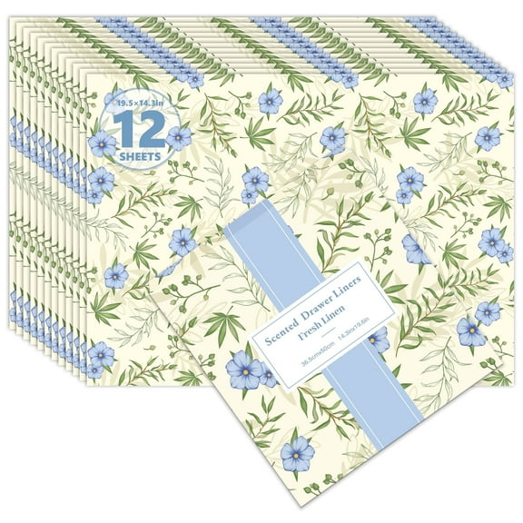 SCENTORINI Linen Scented Drawer Liners, Fragrant Shelf Liners Paper for Home Closet, Dresser Drawers