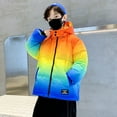 thumbnail image 5 of Kids Clothes Boys Gradient Color Coat Winter Jackets for Children Warm Thicken Hooded Parkas Cotton-Padded Windbreaker Outerwear, 5 of 6