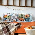 thumbnail image 2 of AUQ 2026 New Fall Pillow Covers 18X18" Set of 4 Thanksgiving Pillow Covers Teal Throw Pillowcase Farmhouse Harvest Pumpkin Sunflower Autumn Decorations Short Plush Cushion Case for Home Decor, 2 of 4