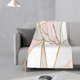 thumbnail image 4 of Manta con estampado multicolor, manta de franela súper suave, ligera y esponjosa, manta de cama con diseño geométrico rosa, gris y dorado, 4 of 8
