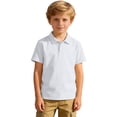 thumbnail image 6 of dazeni 3 Pack Boys Golf Shirts Summer School Uniform for Boys Short Sleeve Henley Shirts with Collared Soft Cotton Athletic Tops Solid Mint Green2, 6 of 9