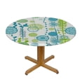 thumbnail image 3 of HAOXIT Polka Dots Tablecloth, Pastel Circles with Random Pixel Spots Sprinkles Design, Round Table Cover for Dining Room Kitchen Decor, 3 of 8