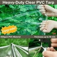 thumbnail image 2 of Bxaolu 6.6x10ft Clear Tarp with Grommets, Water-Resistant Clear Heavy Duty Tarps, Clear Thickened&nbsp;Tarps for Patio Fencing, &nbsp;Gazebo Porch Balcony Pergola, 2 of 9