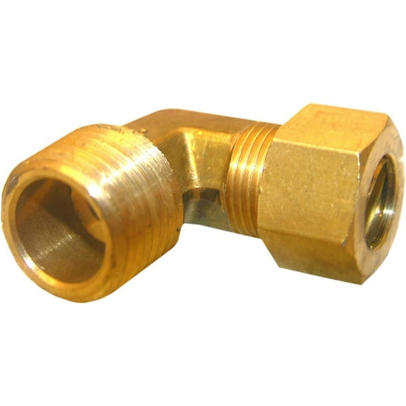 LASCO 17-6949 1/2-Inch Compression by 1/2-Inch Male Pipe Thread Brass 90-Degree Ell/Elbow