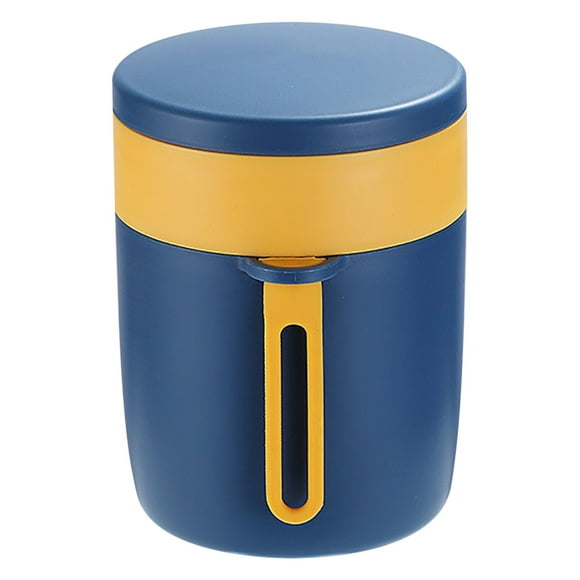 vankin Insulated Breakfast Cup of 304 Stainless Steel, 450ml Large Capacity Milk/Oatmeal/Soup Cup, Built-in Folding Spoon and Long Rope for Easy Carry, Keeps Warm 1-3 Hours, Clearance