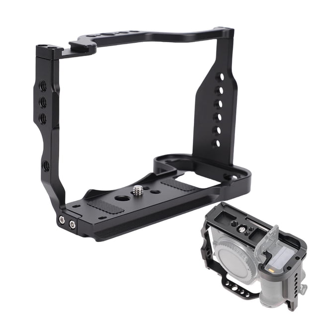 Aluminum Alloy Camera Cage, 38MM Chute Camera Cage Protective Frame Prevent Scratch Expansion Quick Disassemble with Non Slip Shims for Professional Photography
