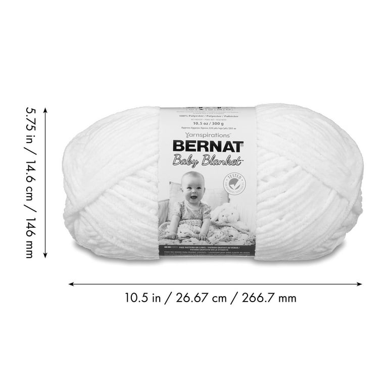 Bernat Big Ball Baby Sparkle Yarn - White - 10.5oz - Light…