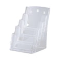 thumbnail image 4 of Soporte de Acrílico para Folletos, Soporte para Folletos, Estante con Diseño Inclinado Hacia Atrás, Soporte de Mesa, Soporte de Letrero para Folletos, A5 4 niveles, 4 of 8
