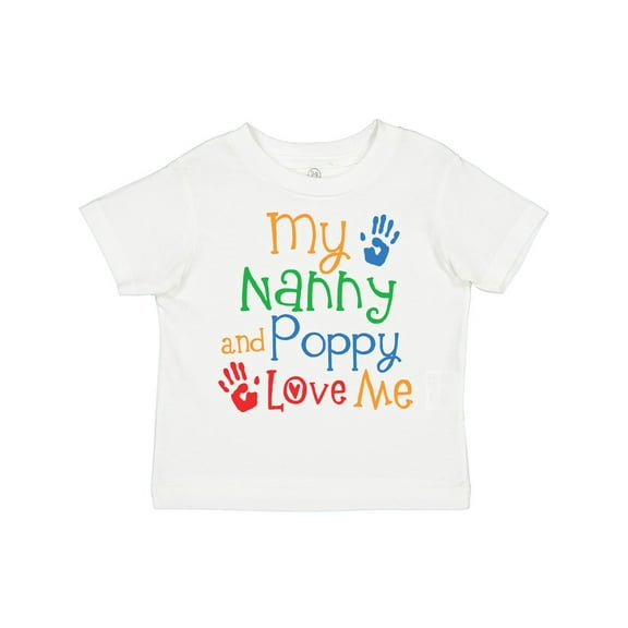 Inktastic Nanny and Poppy Love Me Grandkid Boys or Girls Toddler T-Shirt