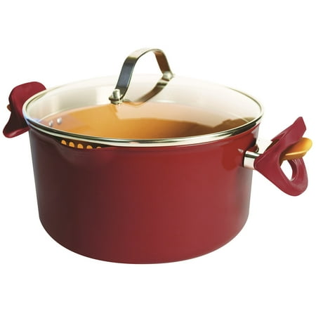 As Seen on TV Red  Copper  Pasta Pot  Walmart com