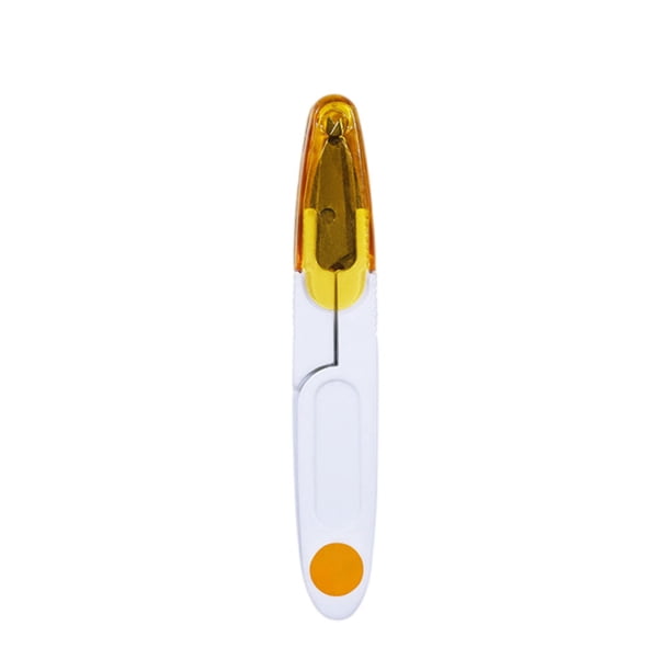 Naiovety Tijeras de costura de acero inoxidable con cubierta, herramienta de recorte de tela de hilo de mano, bordado, álbum de recortes, accesorios de Artesanía Amarillo Naiovety HA012253-02