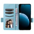 thumbnail image 2 of For Huawei Enjoy 80 Case with Wrist Strap Litchi Texture PU Leather Wallet Phone Cover - Dark Blue, 2 of 5