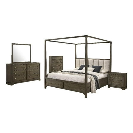 Gran Park 5-piece Eastern King Bedroom Set Dark Cocoa