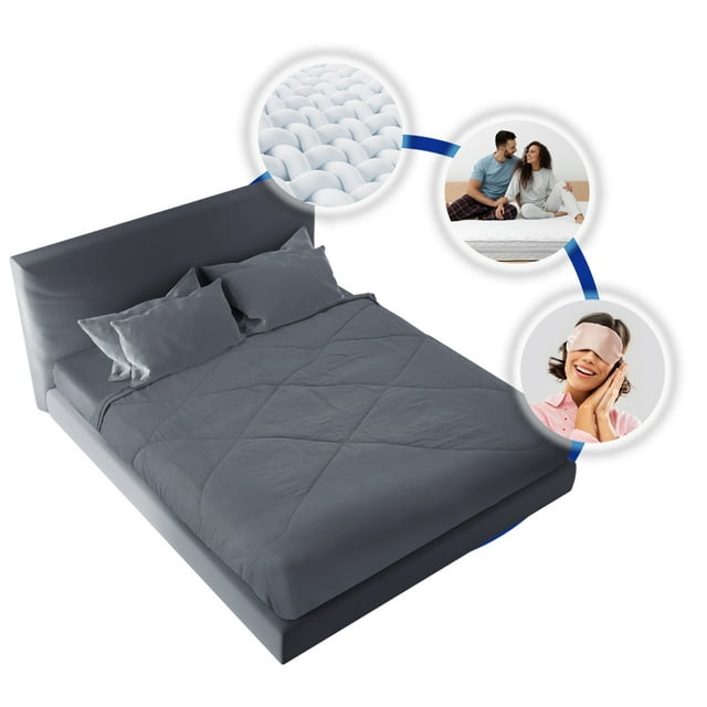 Edredon para Cama Matrimonial con Fundas de Almohada y Juego de Sábanas, Ideal para Cualquier Temporada Set de 6 Piezas