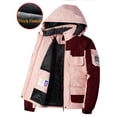thumbnail image 7 of Women's Ski Winter Jacket Mountain Windproof Waterproof Rain Snowboarding Jackets Fleece Warm Snow Hooded Coat, 7 of 7