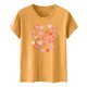 thumbnail image 3 of Camiseta de Manga Corta de Cuello Redondo con Patrones de Corazón de Moda de las Mujeres para Diario, Fiesta, Primavera Y Verano, 3 of 5