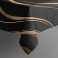 thumbnail image 5 of Black Gold Wave Marble Pattern Square Tablecloth,Waterproof Square Table Cover,Wipeable Spillproof Washable Table Cover for Home Kitchen Party Decor 52"x52"(132x132cm), 5 of 6