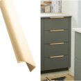 thumbnail image 2 of Kitchen Cabinet Door Handles Cupboard Drawer Concealed Finger Edge Gold Pull, 2 of 4