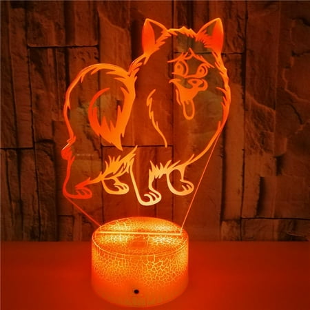 

JUSTUP 3D illusion night light USB powered 7-color LED light suitable for children s gift bedroom decoration